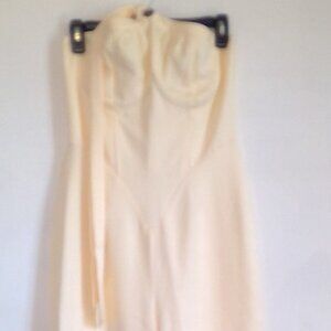 PRETTY LITTLE THING Cream Corset Jumpsuit Size 8